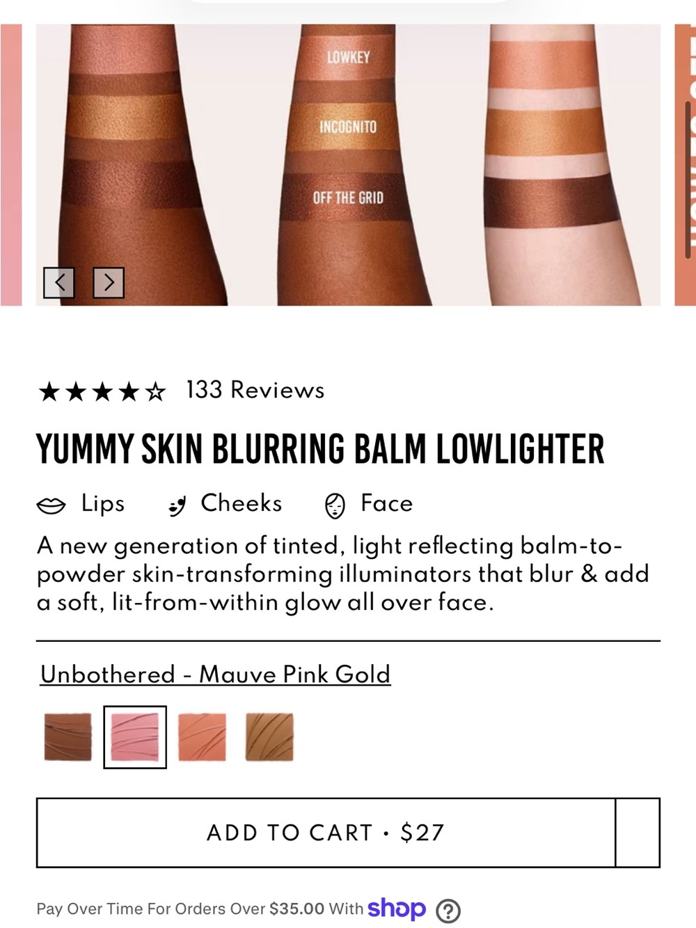Danessa Myricks Beauty Yummy Skin Blurring Balm Lowlighter - Picture 2 of 5